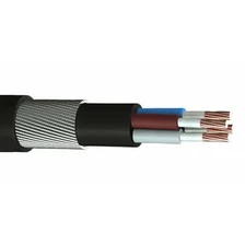 Cut section of an armoured multicore control cable