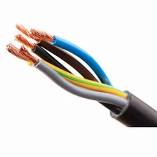 Multicore flexible cable with stranded copper conductors exposed